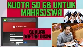 Tutorial Cara Mendapatkan Kuota Internet 50 GB Bagi Mahasiswa || Update Biodata Di Portal Akademik