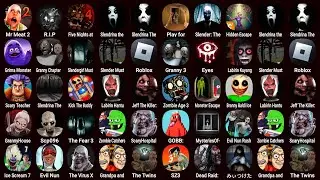 Games: Mr Meat 2, FNAF 4, Slendrina The Cellar, Slendrina The School, Play For Grandma or Grandpa...