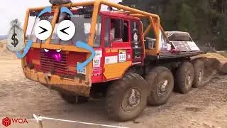 Doodles 8x8 Off Road Truck Mud Race | Off Road 8x8 Mercedes Benz Truck Trial | Funny Woa Doodles