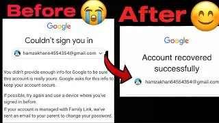 couldn't sign you in problem in google account | google account login kaise kare