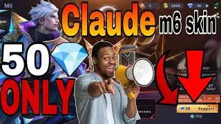 Mobile legends claude m6 skin only 50 💎 Diomond 😱 || MLBB M6 Claude Skin || #claude #skin #hindi ||