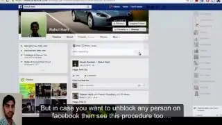 How to block or unblock any person on facebook