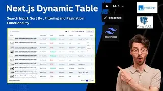 Dynamic Table in Next JS Tutorial: Setting Up Project and Building Frontend for Filters (Part 1)