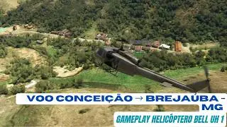 Brazil Gameplay Flight from Conceição do Mato Dentro to Brejaúba District, Minas Gerais