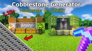 Minecraft: Best AUTOMATIC Cobblestone Generator 1.20! (Survival | Bedrock | Java)