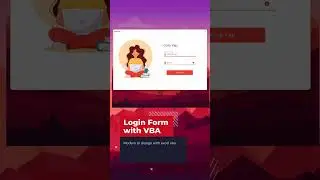 login Form with Excel vba #shorts