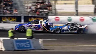 BIG CRASH Between Chris Forsberg and Robert Thorne - Formula Drift Irwindale