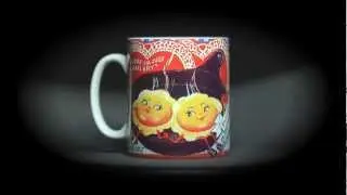 Personalised Retro Valentines Fried Eggs Mug