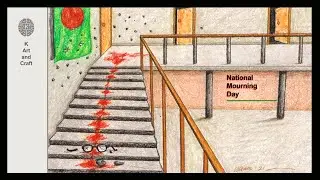 how to draw national mourning day of Bangladesh/ 15 august mourning day/ Bangabandhu symbolic art