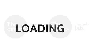 Boldface type black and white loading text animation