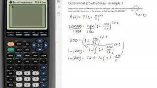 Section 6.7 (part 3) - Example 2 of exponential growth/decay - compound interest