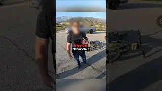 BIKER ENCOUNTERS ANGRY DAD!! 😲 *ESCALATED QUICKLY*