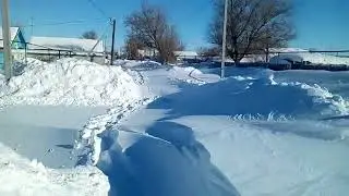 р.п.Озинки ул.Чалыклинская 25.01.2019.г после ночной метели .Саратовская обл.