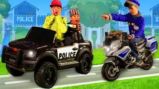 Histoire de la voiture de police pour les enfants