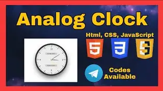 Analog Clock with Html, CSS, JavaScript || 