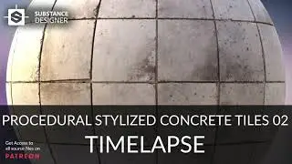 Substance Designer - Stylized Concrete Tiles 02