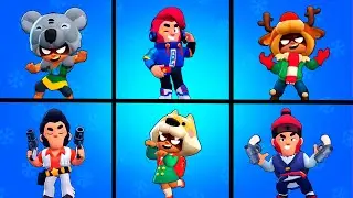 Nita and Colt - all skins winning pose - Brawl Stars