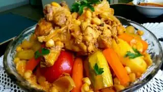 Как приготовить кус кус с овощами и курицей  Марокканская кухня