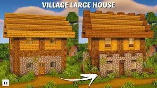 Minecraft : How to Transform Large Village House | Village House Transformation