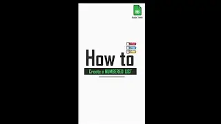 Create a Numbered List in Google Sheets
