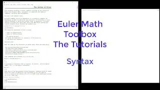 Lerne die Syntax von Euler Math Toolbox!