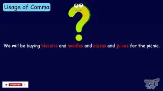 Usage of Comma | Punctuation Mark | English Grammar