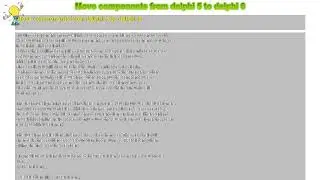 How to : Move components from delphi 5 to delphi 6