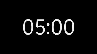 5 Minutes Countdown Timer 4K (no sound) - Black