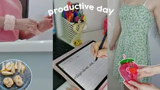 a productive day 👩🏼‍💻 | shein haul, moving spaces, morning routine & lots of studying
