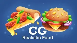 How to Draw Pizza and Hamburger in CG Style | #MobyArt