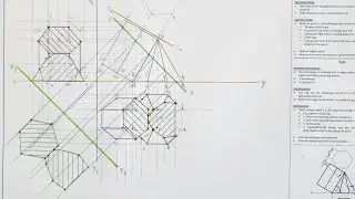 How to draw a Solid Geometry with Sectional Right View and True Shape - HSE | Page 6-13 | Grade 11