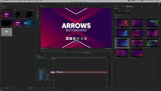 Arrows Backgrounds Tutorial (After Effects - Premiere Mogrts - 4K MP4)