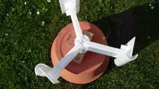 Vertikales Windrad mit  C- Rotor