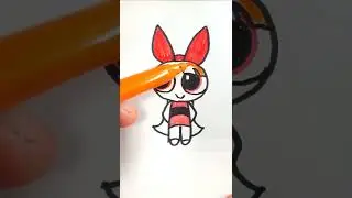 HOW TO DRAW BLOSSOM POWERPUFF GIRLS | КАК НАРИСОВАТЬ ЦВЕТИКА СУПЕРКРОШКИ 