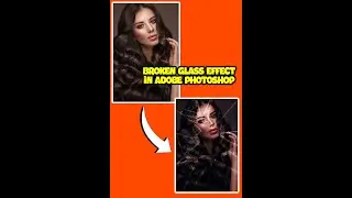 Broken glass effect in adobe photoshop 2025