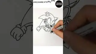 How To Draw FNF MOD Character - Sonic Lord X short