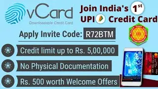 Online credit 💳 card vcard || Online Loan apply on Mobile || India's digital credit card free Vcard
