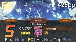 7.07⭐ osuwincraft| Remo Prototype - Sendan Life [Nostalgia] 98.73% (425pp FC) - osu!