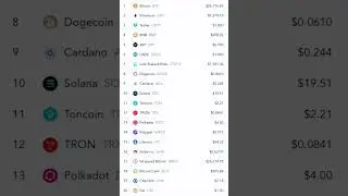 Top Crypto Assets as of September 25, 2023 based on Market Cap.