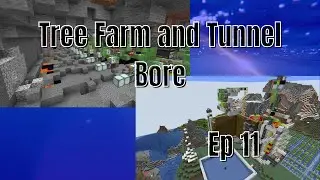 AutoCraft: Universal Tree Farm and Tunnel Bore (Minecraft 1.16 Survival Multiplayer Ep 11)