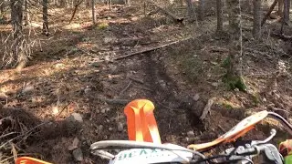 Riding Dirt Bikes in Calabogie on the Northside technical single track