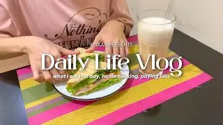 day in my life at home | what i eat in a day, home cooking, paying bills