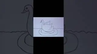 How to Draw a Duck Using the Number 2 | Step-by-Step Tutorial" | Easy Art Tutorial for Kids, #shorts