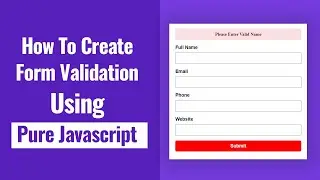 How To Create Javascript Form Validation | Form Validation In Javascript Hindi | Developer Duniya