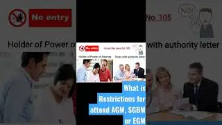 What is restrictions for attend AGM, SGBM and EGM in housing societyhttps://youtu.be/dxt-k2ply2c
