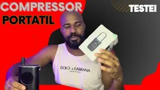 COMPRESSOR PORTÁTIL ENCHE PNEU E BOLAS, BOMBA DE ENCHER