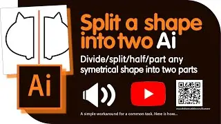 Split Shape into 2 parts Adobe Illustrator AI
