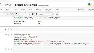 Python: Module 4: Lesson 2: Escape Sequences: English: Saima Academy