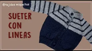 Suéter con líneas