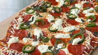 Pepperoni & Hot Honey Pizza on the Grill 🔥🍕